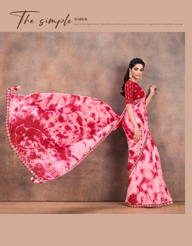 Neon Pink Silk Georgette Embellished Drape Saree Set Design by Chhaya  Mehrotra at Pernia's Pop Up Shop 2024