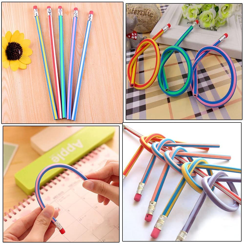 QDXATIVP 40PCS Bendy Fun Pencils for Kids,Magic Bendable Flexible Colorful  Stripe Soft Rubber Pencils with Erasers for Classroom Gifts,Goodie Bag  Fillers,Back to School Supplies - Yahoo Shopping